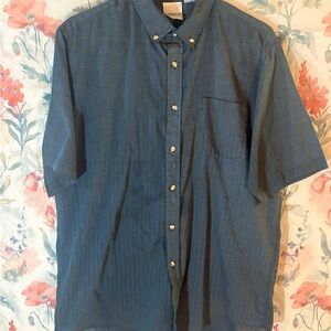 Vintage Men's Blue Striped Shirt